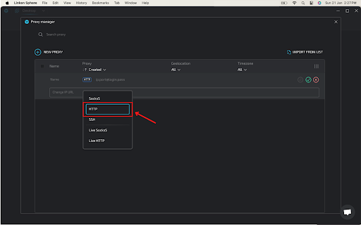 configure http proxy